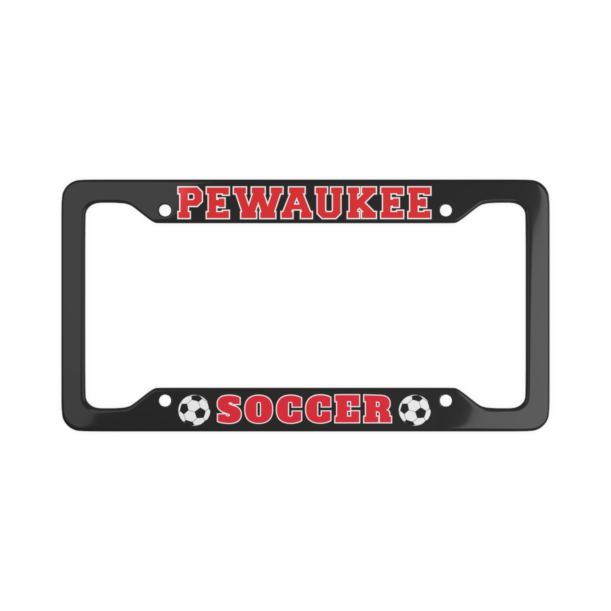 Pewaukee Soccer License Plate Frame