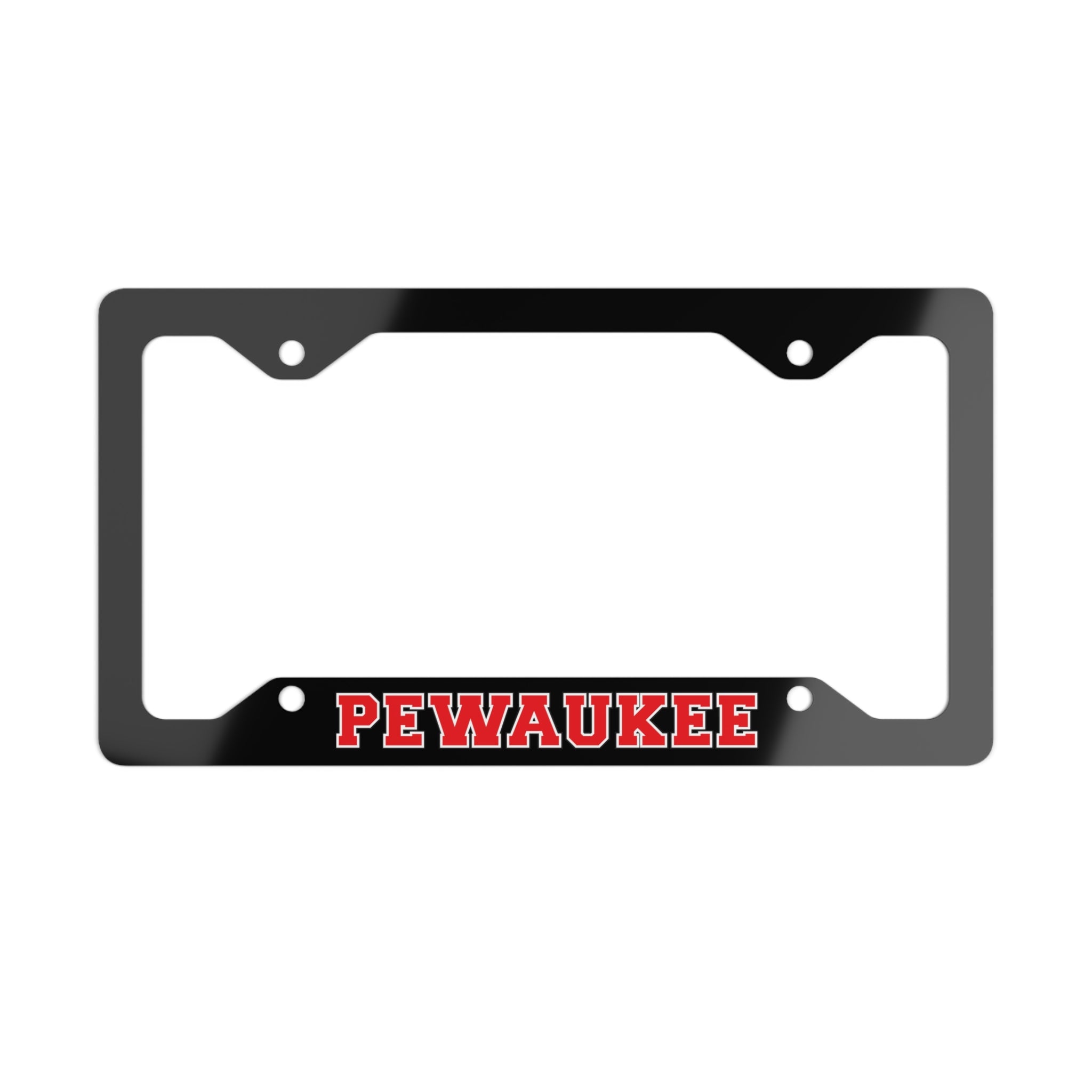 Pewaukee Metal License Plate Frame