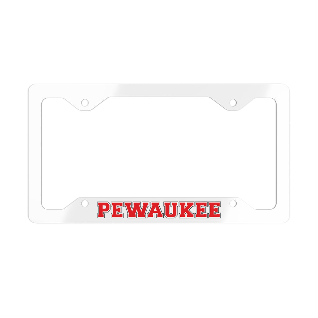 Pewaukee Metal License Plate Frame